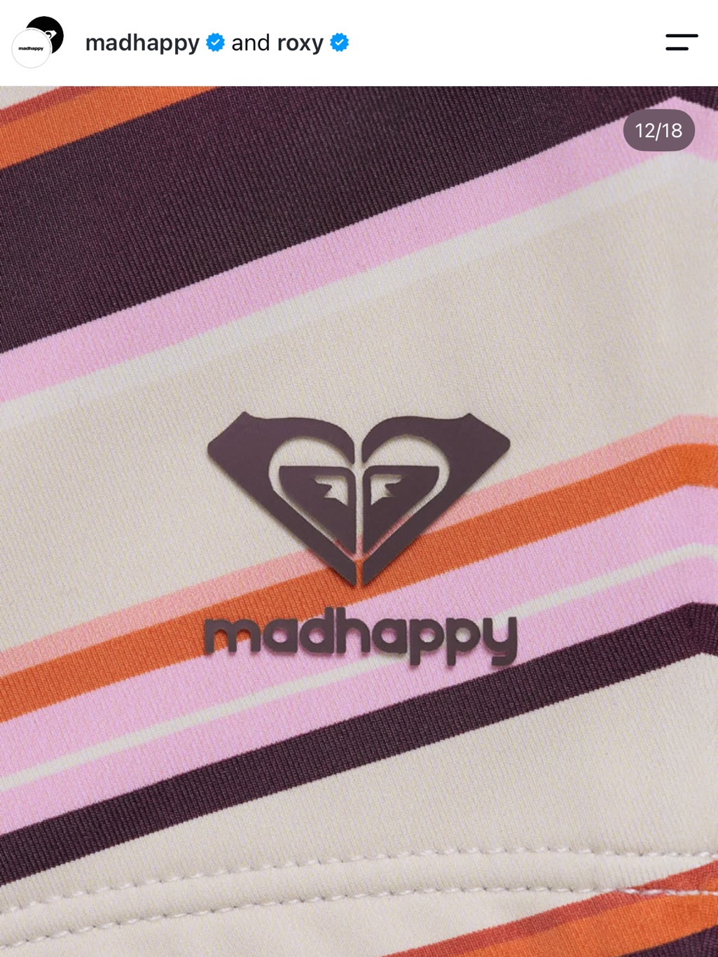 Madhappy Roxy Striped Swim Shorts — image 2 of 7